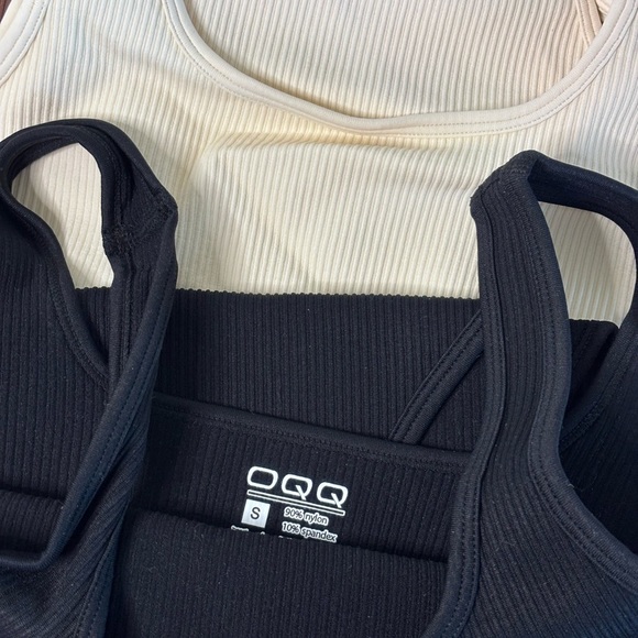 OQQ Women's 3 Piece Bodysuits Sexy Ribbed Sleeveless Shapewear Tank Tops 2025 SM - Picture 3 of 8